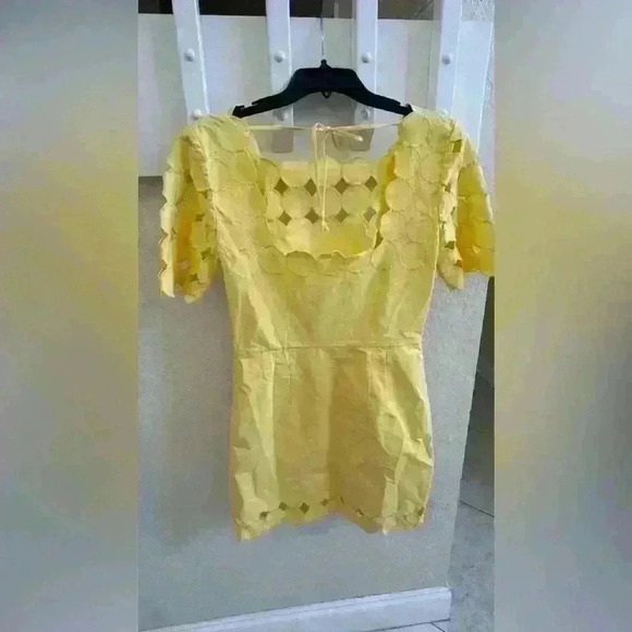 Anthropologie Cutwork Mini Shift Dress - Picture 5 of 8